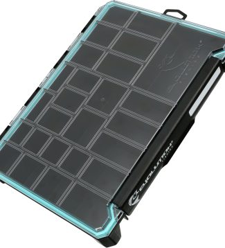 Evolution Fishing BallistiX Terminal Tackle Tray - Waterproof, Anti-Corrosion, One Hand Latch, Clear Lid, Lure Box, Tackle Storage
