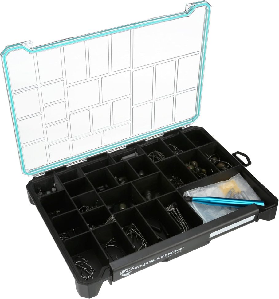Evolution Fishing BallistiX Terminal Tackle Tray - Waterproof, Anti-Corrosion, One Hand Latch, Clear Lid, Lure Box, Tackle Storage - Image 7