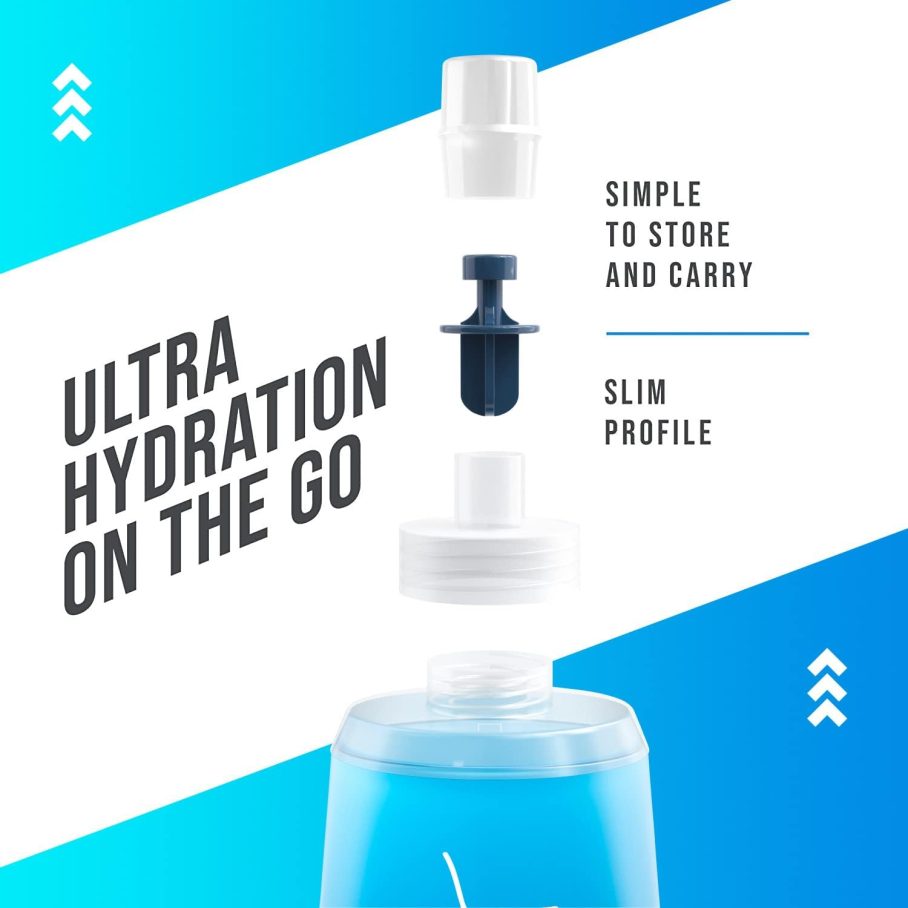 Flexible Collapsible Water Bottle (2-Pack) | 5oz, BPA/PVC Free, Ideal for Hydration Packs, Running, Hiking & Travel - Image 3